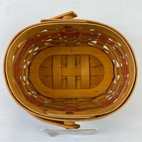 Longaberger Mothers Day ‘99 Tea For Two 7.5" Swinging Handle & Protector Basket - Picture 13 of 14